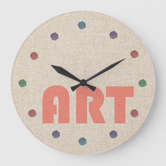 Cool  Arts Crafts Art Large Clock (Front)
