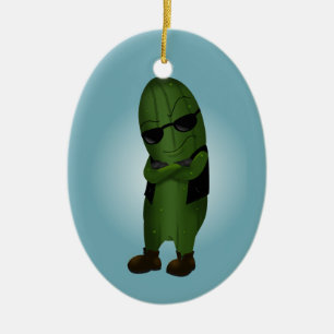 Cool As A Cucumber Ceramic Ornament
