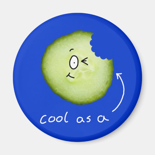 cool as a cucumber fridge magnet (Front)