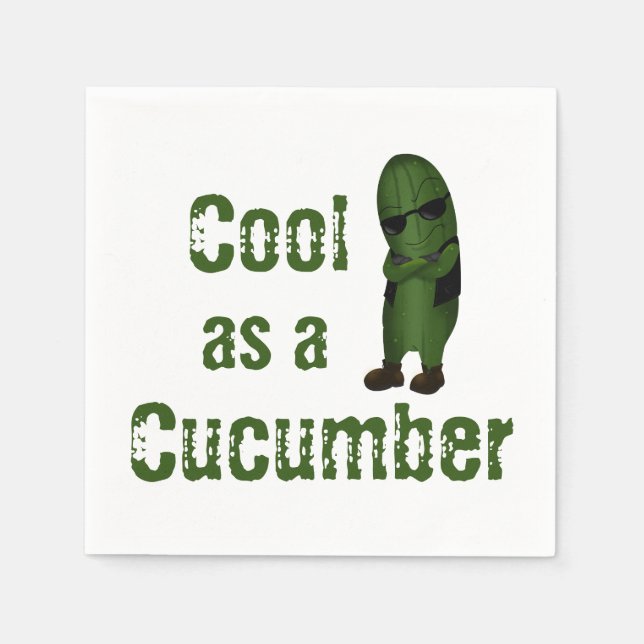 Cool As A Cucumber Napkin (Front)