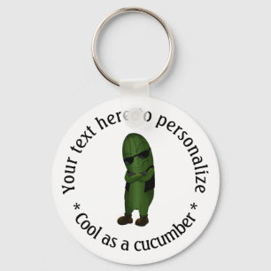 Cool As A Cucumber Personalized Keychain