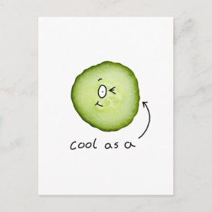 cool as a cucumber postcard