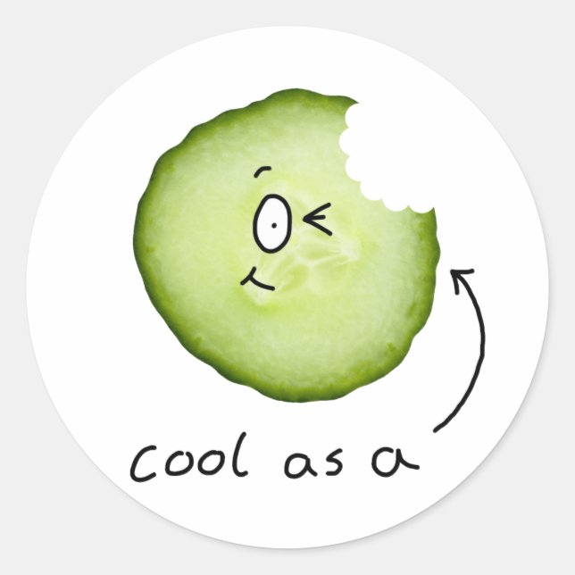 cool as a cucumber sticker (Front)