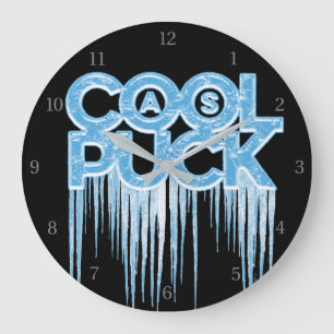 Cool As Puck Large Clock