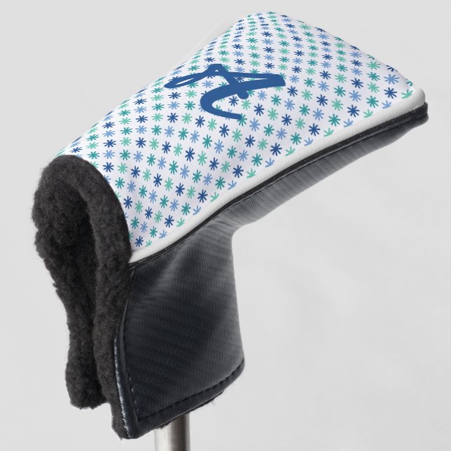 Cool AsteriskS Ocean Colours Personalized (Putter) Golf Head Cover (3/4 Front)