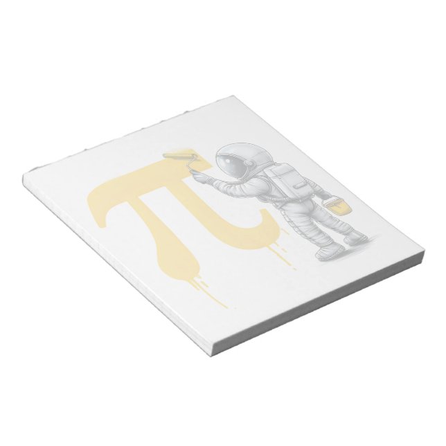 Cool Astronaut Painting Pi Symbol Pi Day  Notepad (Angled)