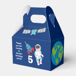 Cool Astronaut Rocket Ship Kids Birthday Party Favor Box