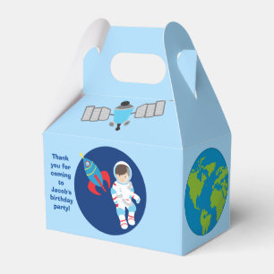 Cool Astronaut Rocket Ship Outer Space Boys Party Favor Box