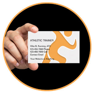 Cool Athletic Trainer Modern Business Cards