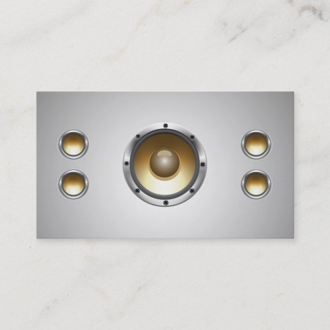 Cool Audio Speakers DJ Business Card (Front)