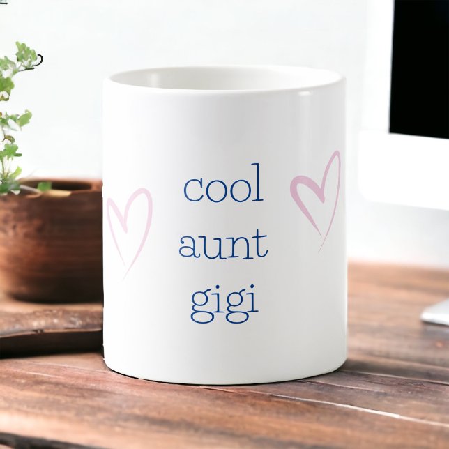 Cool Aunt Best Aunt New Aunt Personalized Coffee Mug (Creator Uploaded)