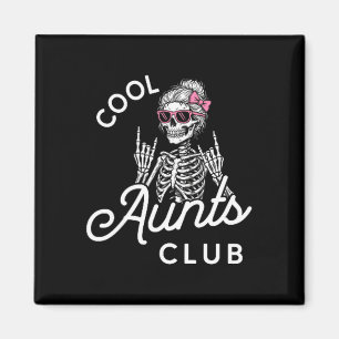 Cool Aunt Club Funny Skeleton Family Kids Women  Magnet