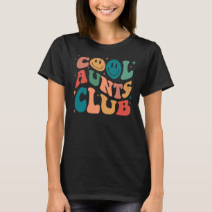 Cool Aunt Club Groovy Retro Smile Face Cool Aunt C T-Shirt