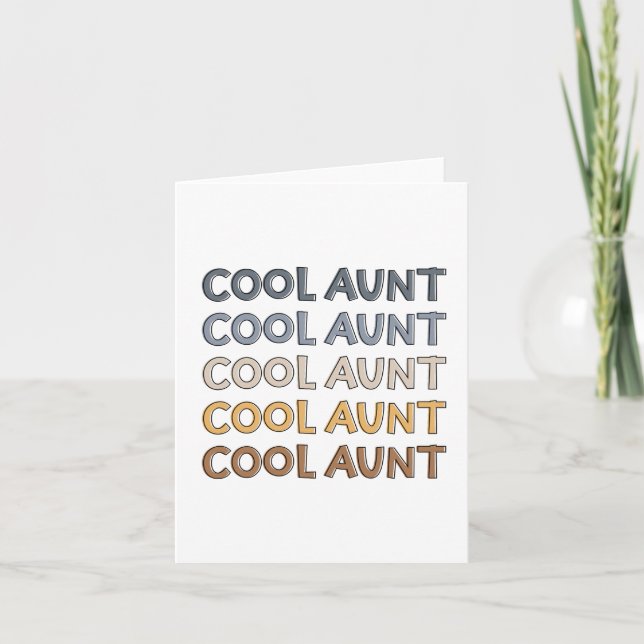Cool Aunt Modern Cute Gifts for Auntie Card (Front)