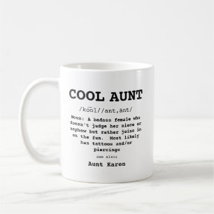 Cool Aunt Mug Black and White Definition