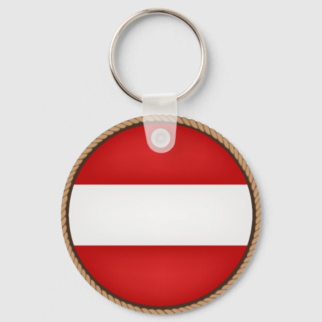 Cool Austria Flag Seal Keychain (Front)
