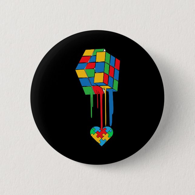 Cool Autism Awareness Gift  2 Inch Round Button (Front)