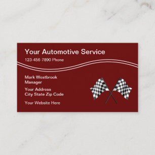Cool Auto Racing Theme Business Card