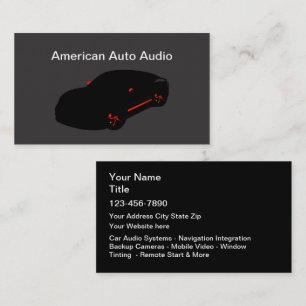 Cool Automotive Audio & Tinting Business Card