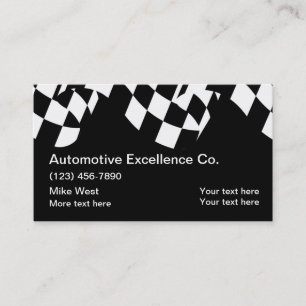 Cool Automotive Business Cards Chequered Flag