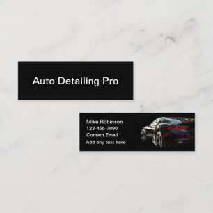 Cool Automotive Detailing Budget Businesscards Mini Business Card