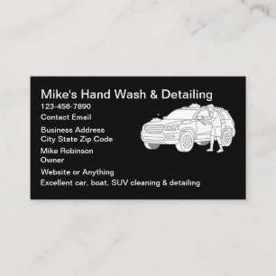 Cool Automotive Detailing Car Cleaning Business Card