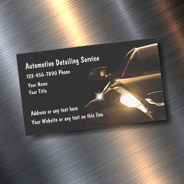 Cool Automotive Detailing Magnetic Business Cards (auto detailing magnetic business cards by custom business templates)