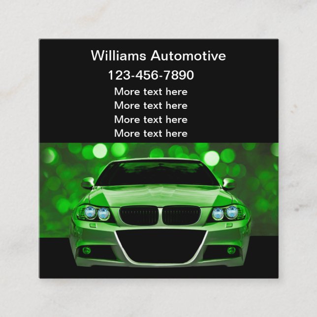 Cool Automotive Industry Business cards (Front)