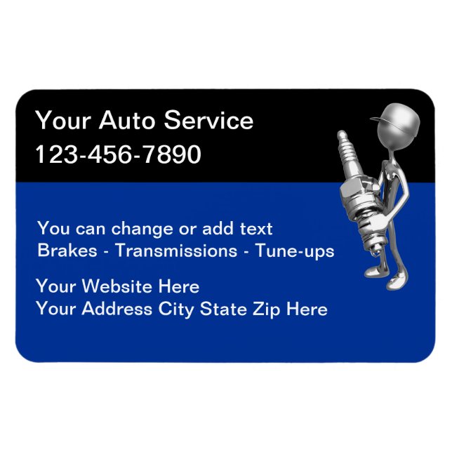 Cool Automotive Large Business Magnets (Horizontal)