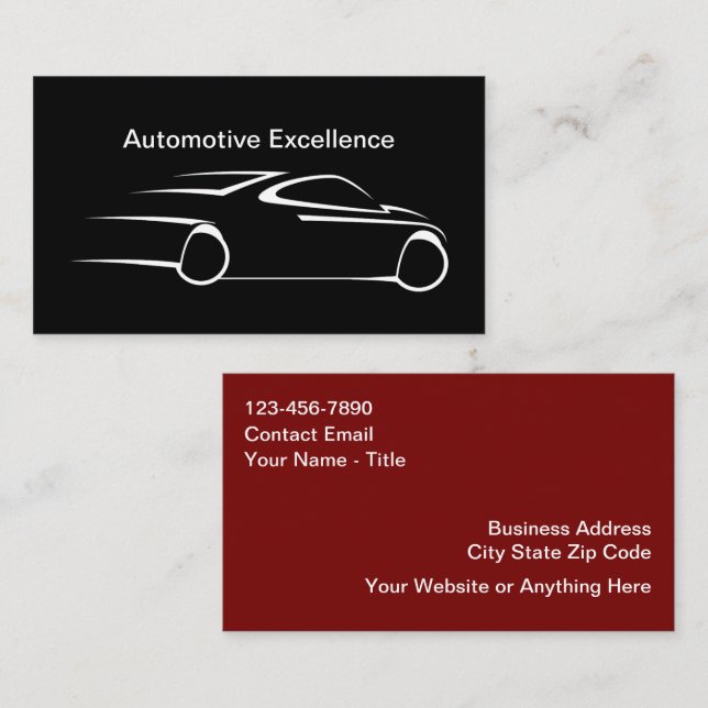 Cool Automotive New Business Cards  (Front/Back)