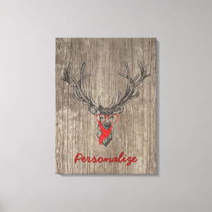 Cool awesome funny trendy deer sketch canvas print
