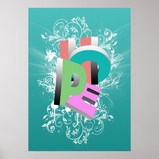 Cool awesome Hope word three dimensional effect Poster (Front)
