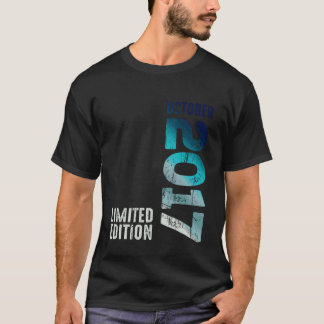 Cool Awesome October 2017 Since 2017 Vintage 2017  T-Shirt