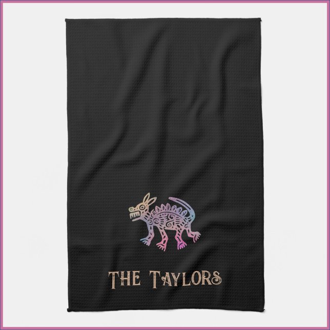 Cool Aztec Design Dog Kitchen Towel (Creator Uploaded)