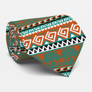 cool aztec tiled pattern tie