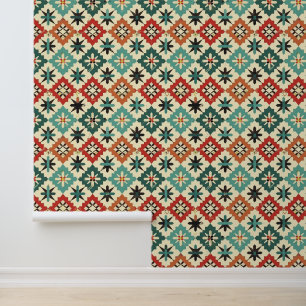 Cool Aztec Western tiled pattern Wallpaper