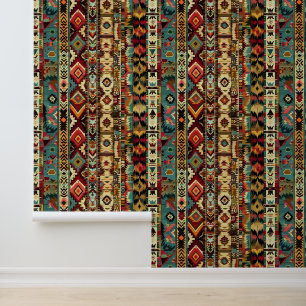Cool Aztec Western tiled pattern Wallpaper
