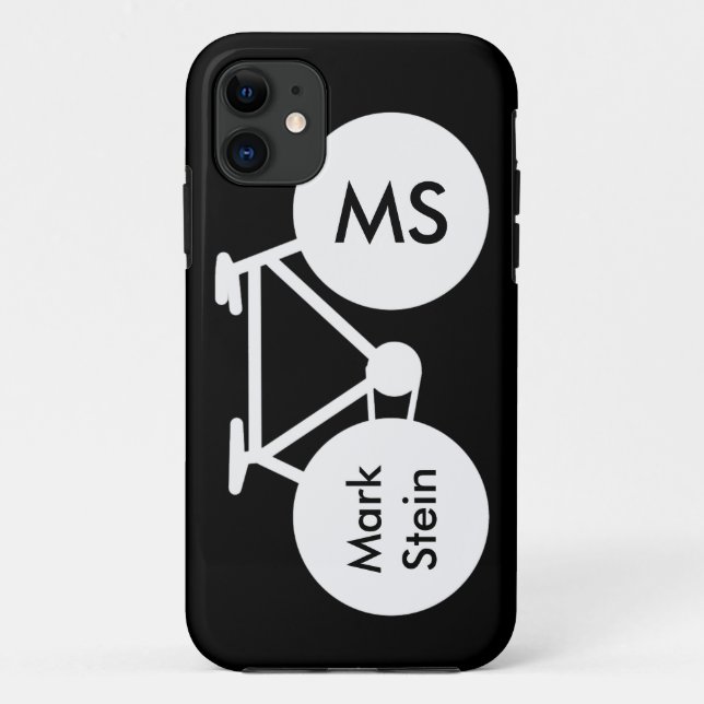 cool b&w personalized bicycle modern design Case-Mate iPhone case (Back)