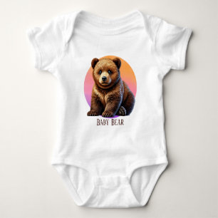Cool baby bear customizable girls bodysuit