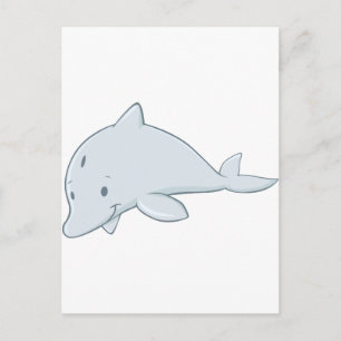 Cool Baby Bottlenose Dolphin Cartoon Postcard