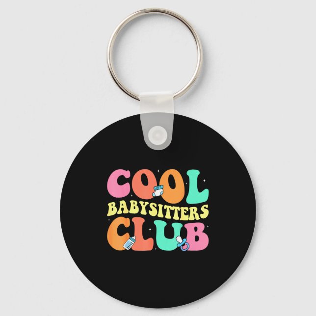 Cool Babysitters Club - Groovy Design Babysitter B Keychain (Front)