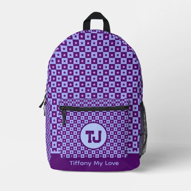Cool Bachelor Weekend Name Patterned Backpack (Front)