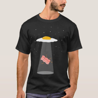 Cool Bacon And Eggs Ufo T-Shirt