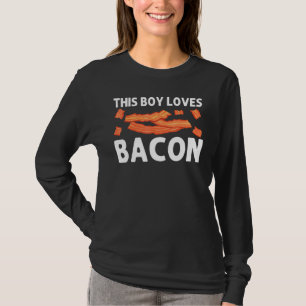 Cool Bacon Art For Boys Kids Pig Pork Strips Break T-Shirt