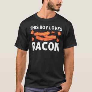 Cool Bacon Art For Boys Kids Pig Pork Strips Break T-Shirt