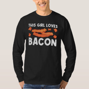 Cool Bacon Art For Girls Kid Pig Pork Strips Break T-Shirt