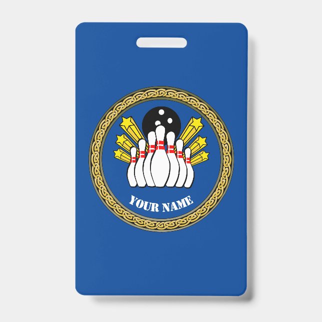 COOL ! Badge - Bowling - Custom Bowler - Ajouter u (Front)