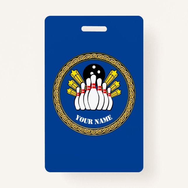 COOL ! Badge - Bowling - Custom Bowler - Ajouter u (Devant)