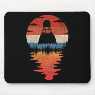 Cool Badminton Retro Vintage Sunset Style  Mouse Pad