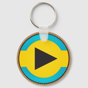 Cool Bahamas Flag Seal Keychain